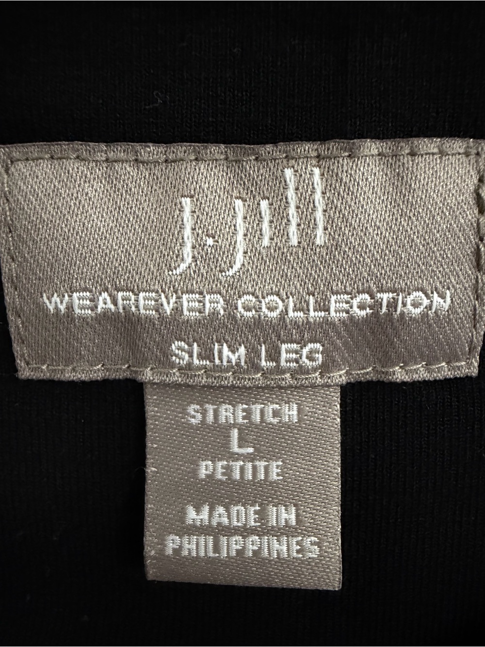 J. Jill Black Stretch Petite Pull-On Leggings. Size large. $10 - Picture 2 of 4